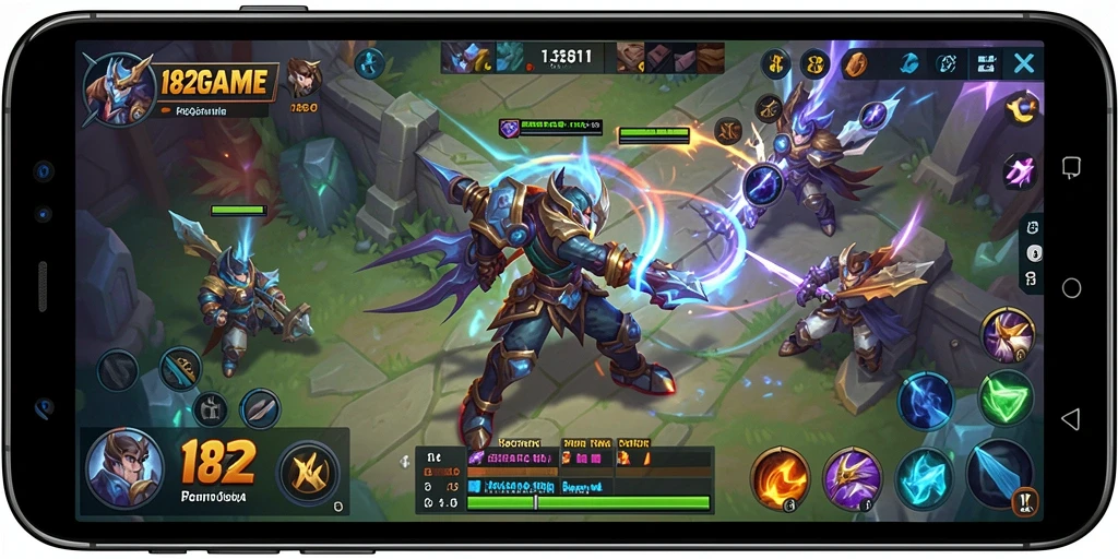 Tampilan menakjubkan dari gameplay seru MOBA di 182GAME.