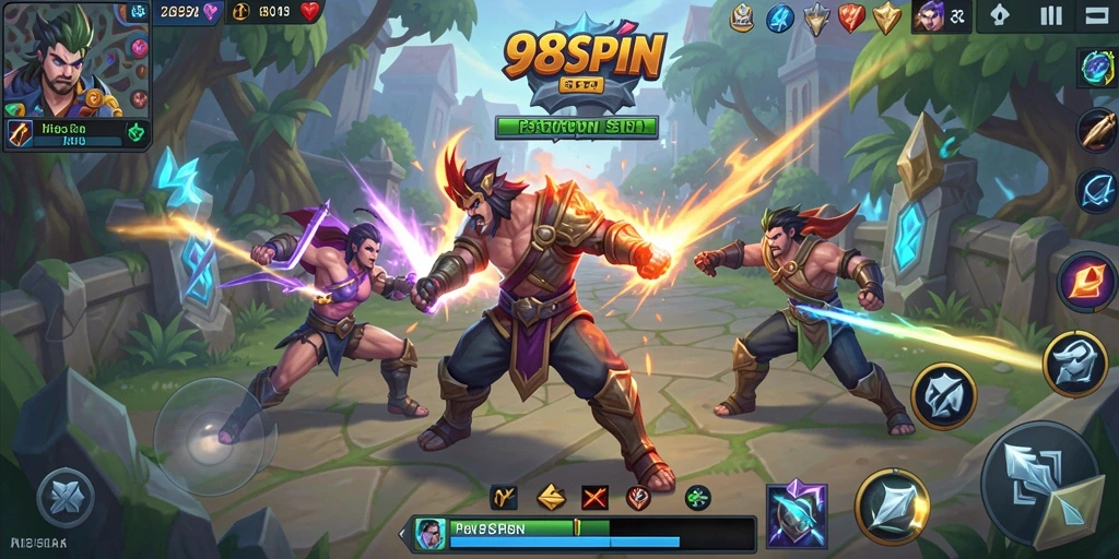 Screenshot gameplay MOBA 98SPIN yang seru dan menegangkan.