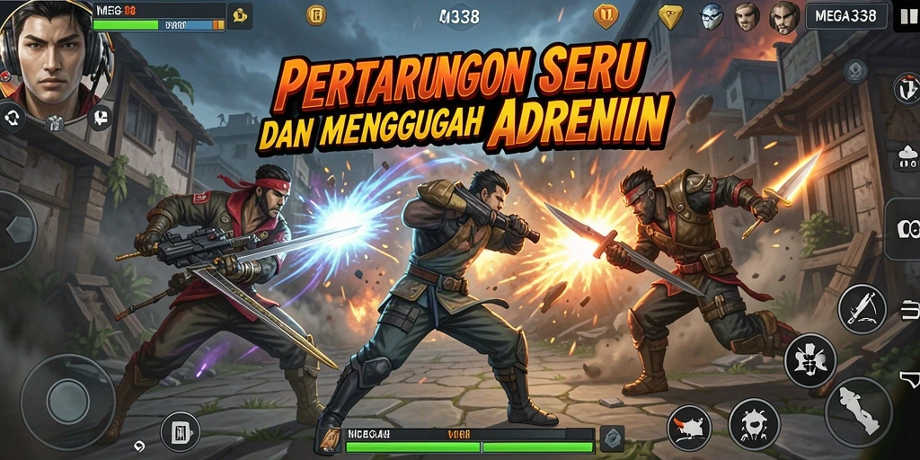 Gameplay mendebarkan dalam pertarungan epik di MEGA338.