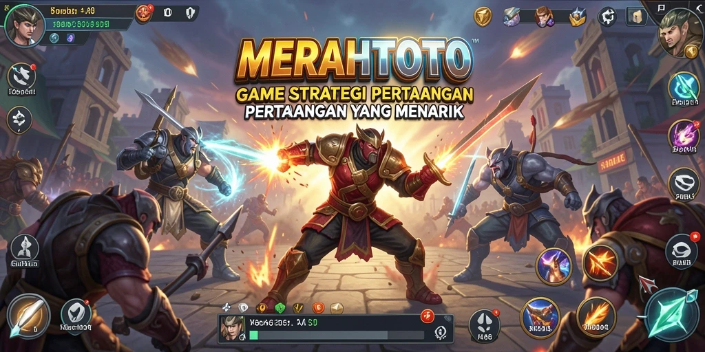 Tampilan gameplay mendebarkan di MERAHTOTO dengan aksi strategi.